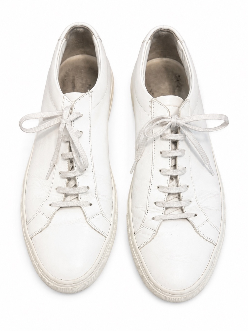 Common Projects White Leather Low Top Sneakers Made in Italy EU 42 US 9
